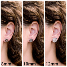 Load image into Gallery viewer, White Druzy Stud Earrings