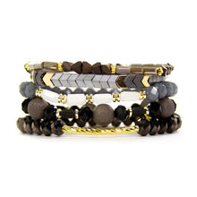 Load image into Gallery viewer, Cove Black Bracelet Stack