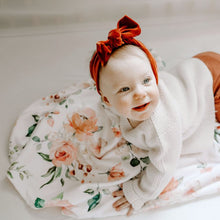 Load image into Gallery viewer, Baby & Toddler Minky Blanket - Peach Floral