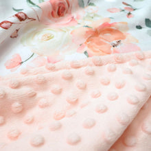 Load image into Gallery viewer, Baby & Toddler Minky Blanket - Peach Floral
