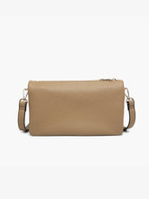 Load image into Gallery viewer, Phiona Studded Flapover Crossbody: Peacock
