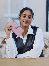 Load image into Gallery viewer, Violet RFID Fold-Out Wallet w/ Removable Card Slot: Cotton

