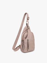 Load image into Gallery viewer, Nikki Dual Compartment Crossbody Sling Bag: Dusty Rosewood
