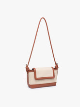 Load image into Gallery viewer, Oaklynn Straw Crossbody: Natural/Black
