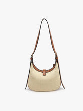 Load image into Gallery viewer, Ariana Straw Shoulder Bag: Natural/Brown
