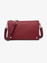Load image into Gallery viewer, Phiona Studded Flapover Crossbody: Dark Forest Green

