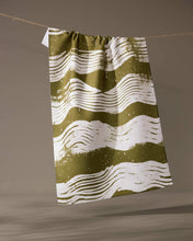 Load image into Gallery viewer, Brushline Green Tea Towel
