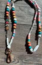 Load image into Gallery viewer, Teach Colorful Beaded Lanyard with Breakaway Clasp
