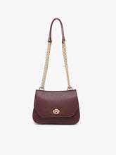 Load image into Gallery viewer, Lottie Twist Lock Crossbody Bag w/ Chain Strap: Hunter Green
