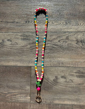 Load image into Gallery viewer, Colorful Beaded Teacher Lanyard with Cactus

