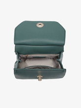Load image into Gallery viewer, Lottie Twist Lock Crossbody Bag w/ Chain Strap: Hunter Green
