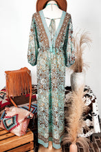 Load image into Gallery viewer, Boho Blossom Backless Maxi Dress
