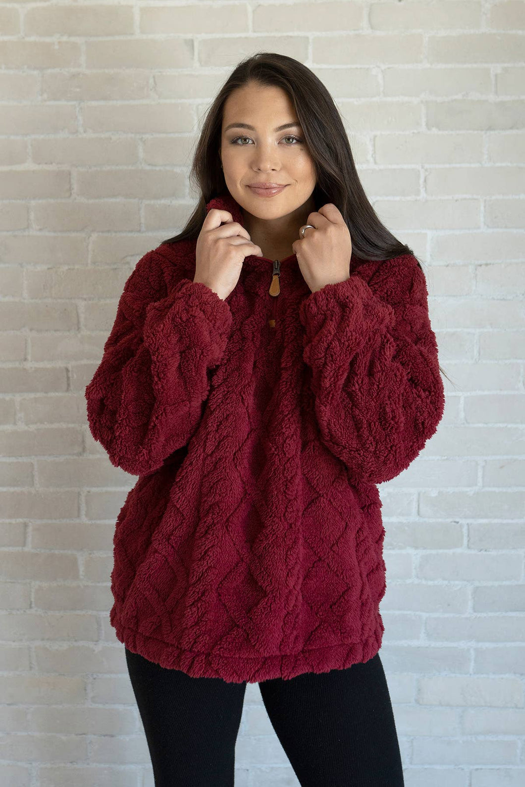 Red Sherri Textured Sherpa