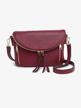 Load image into Gallery viewer, Aubree Flapover Multi-compartment Crossbody Bag: Olive
