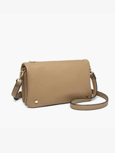 Load image into Gallery viewer, Phiona Studded Flapover Crossbody: Seafoam
