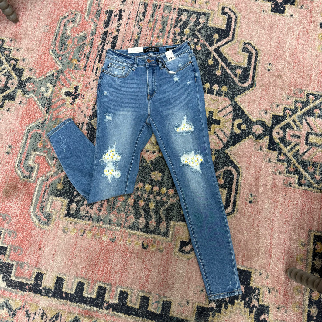 Judy Blue Lemon Patch Skinny