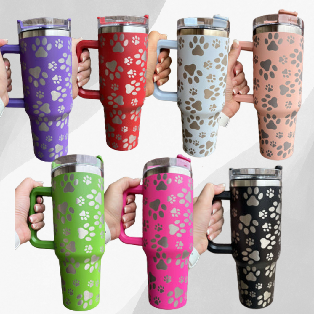 40oz Paw Print Tumblers