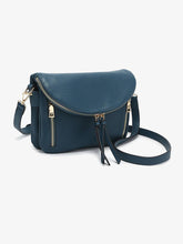 Load image into Gallery viewer, Aubree Flapover Multi-compartment Crossbody Bag: Olive
