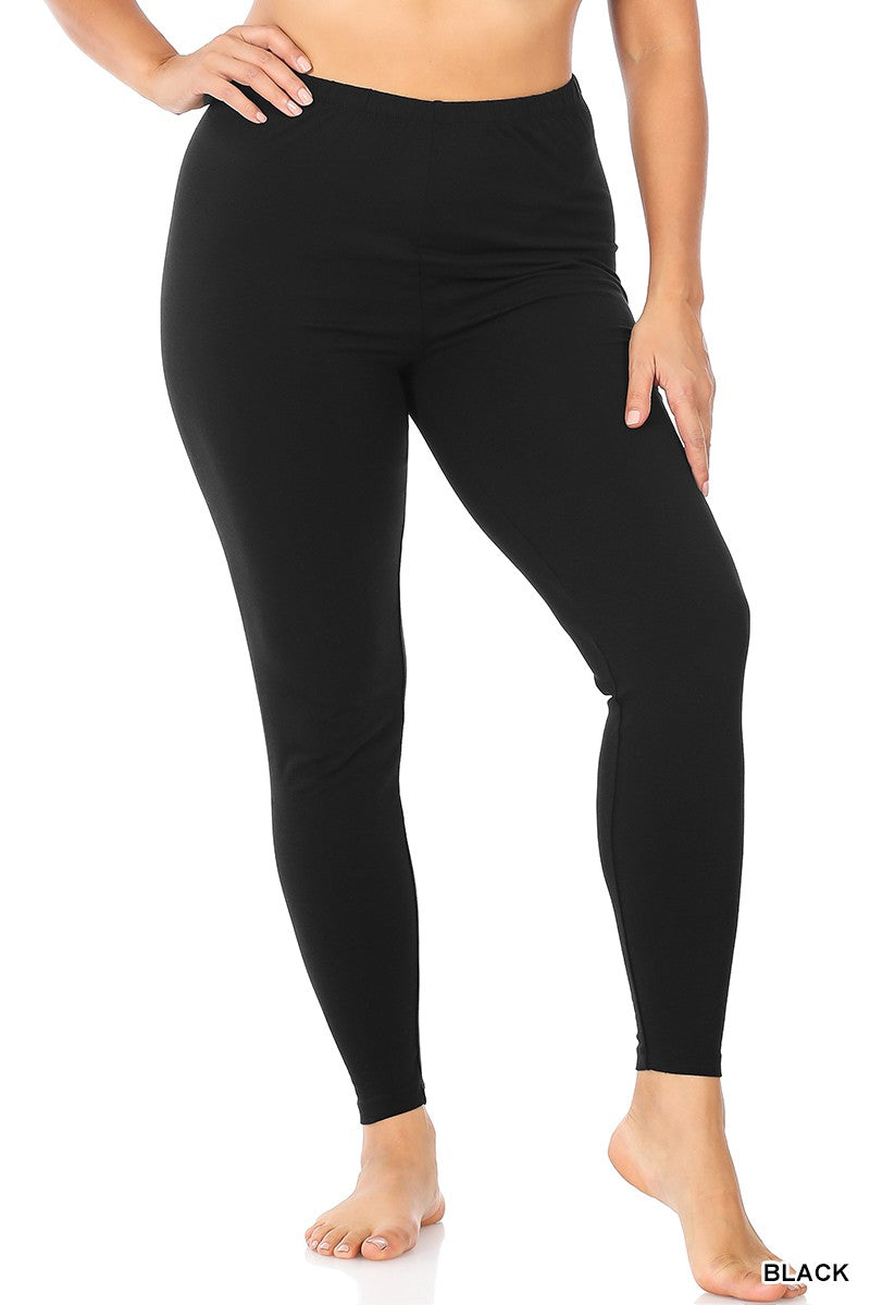 Black Cotton Legging