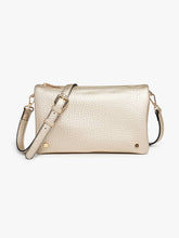 Load image into Gallery viewer, Phiona Studded Flapover Crossbody: Dark Forest Green

