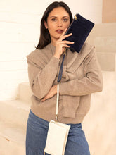 Load image into Gallery viewer, Riley Chevron Knit Crossbody: Off White
