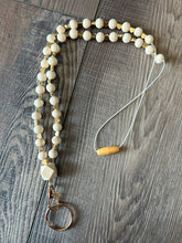 Load image into Gallery viewer, Gold Heart Beaded Lanyard with Breakaway Clasp
