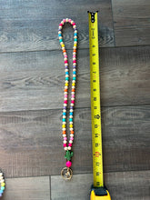 Load image into Gallery viewer, Colorful Beaded Teacher Lanyard with Cactus
