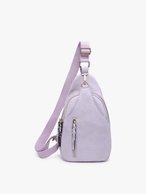 Load image into Gallery viewer, Nikki Dual Compartment Crossbody Sling Bag: Dusty Rosewood
