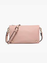 Load image into Gallery viewer, Phiona Studded Flapover Crossbody: Peacock
