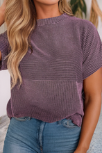Load image into Gallery viewer, Corded Knit Mock Neck Tee
