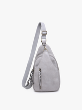 Load image into Gallery viewer, Nikki Dual Compartment Crossbody Sling Bag: Ivory
