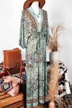 Load image into Gallery viewer, Boho Blossom Backless Maxi Dress
