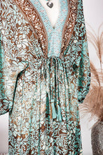 Load image into Gallery viewer, Boho Blossom Backless Maxi Dress
