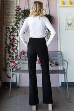 Load image into Gallery viewer, Heimish Black Flare Pants with Wide Waistband

