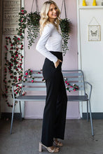 Load image into Gallery viewer, Heimish Black Flare Pants with Wide Waistband
