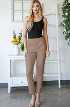 Load image into Gallery viewer, Heimish Solid Straight Fit Pants with Waistband Mocha
