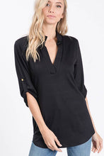 Load image into Gallery viewer, Heimish Button Sleeve Collared Top
