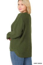 Load image into Gallery viewer, Plus High-Low Waffle Sweater
