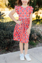 Load image into Gallery viewer, Husker Plaid Twirl Dress

