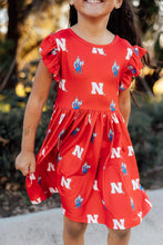 Load image into Gallery viewer, Husker Twirl Flutter Dress
