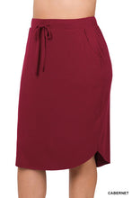 Load image into Gallery viewer, PLUS SELF TIE TULIP HEM SKIRT WITH SIDE POCKETS
