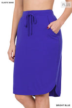 Load image into Gallery viewer, PLUS SELF TIE TULIP HEM SKIRT WITH SIDE POCKETS
