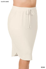 Load image into Gallery viewer, PLUS SELF TIE TULIP HEM SKIRT WITH SIDE POCKETS
