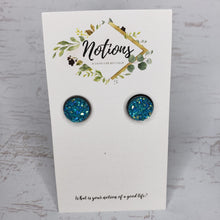 Load image into Gallery viewer, Notions Medium (10mm) Druzy Stud Earrings
