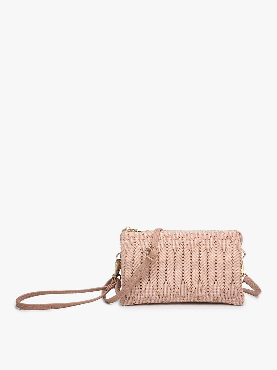 Riley Woven Herringbone 3 Compartment Crossbody