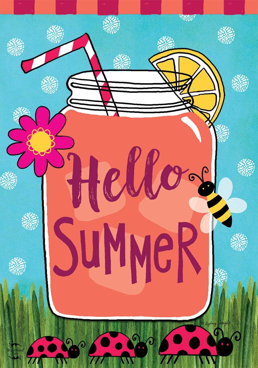 Welcome Summer Lemonade Garden Flag